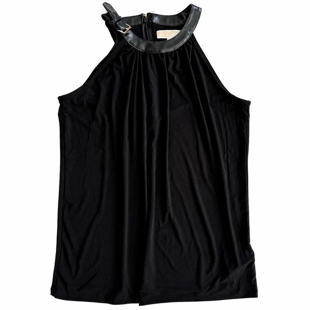 michael kors Black halter top Size‎ Large Gold Branded Buckle